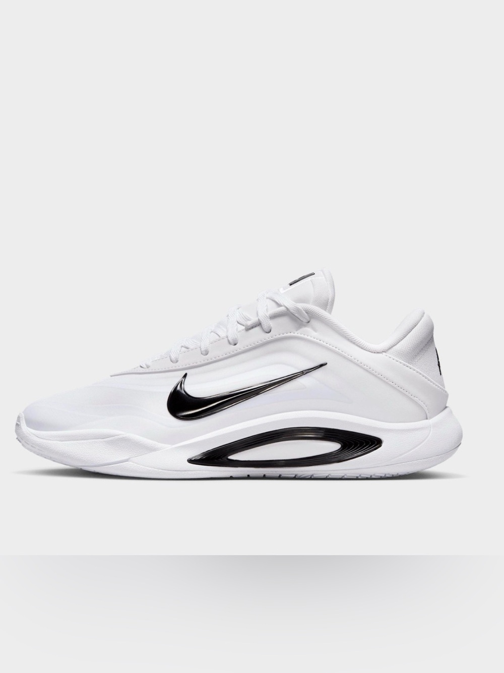 Nike White Sneaker with Black Swoosh